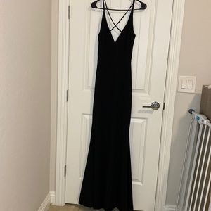 Lulus All this Allure Black Strappy Backless Mermaid Maxi Dress